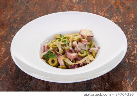 Pasta with octopus Pasta with octopus 54704356