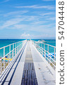 Bridge on the sea, Nagannu Island, Okinawa, Japan 54704448
