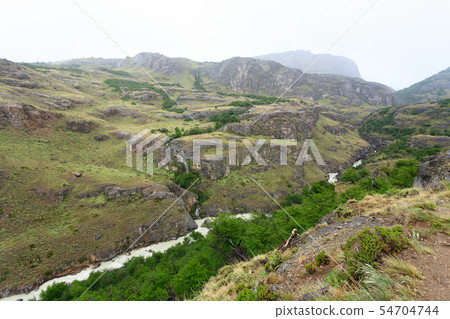 Landscape along trekking path to laguna Torre, Landscape along trekking path to laguna Torre, 54704744