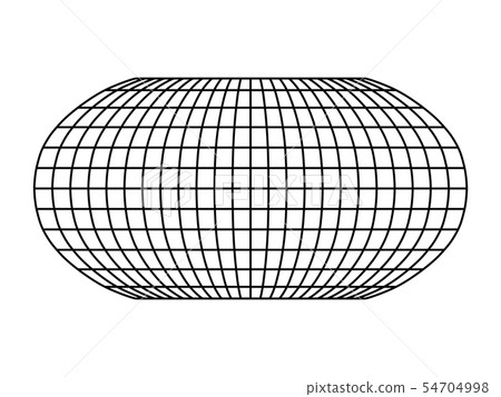 Blank World grid of meridians and parallels. Simple vector illustration 54704998