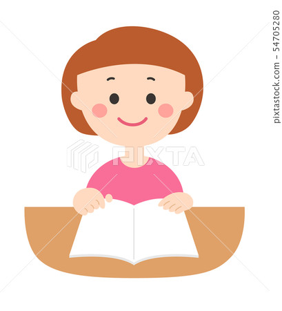 Girl reading studying girl studying Girl reading studying girl studying 54705280