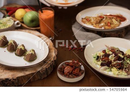 Healthy vegeterian food Healthy vegeterian food 54705984