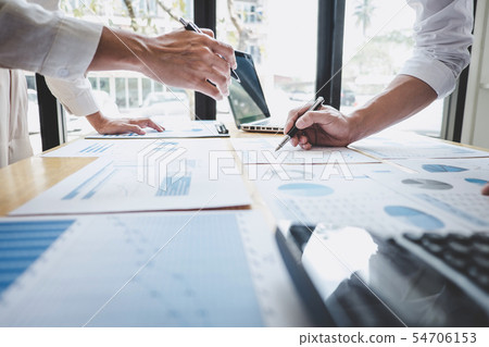 Two business colleague meeting to brainstorm the Two business colleague meeting to brainstorm the 54706153