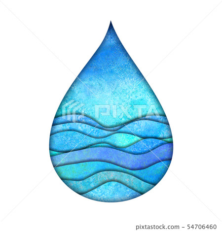 Water drop logo design template. Watercolour hand Water drop logo design template. Watercolour hand 54706460