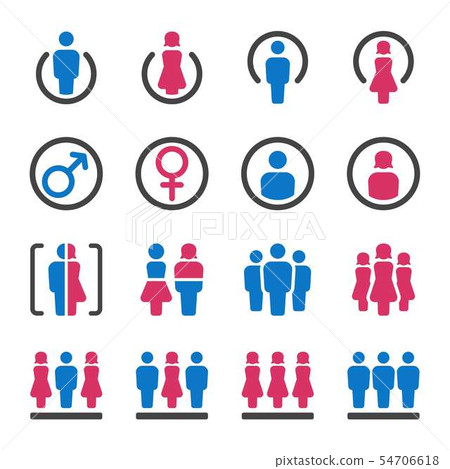 man and woman icon set man and woman icon set 54706618