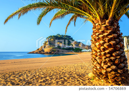 Tossa de Mar, a popular resort town in Spain 54706869