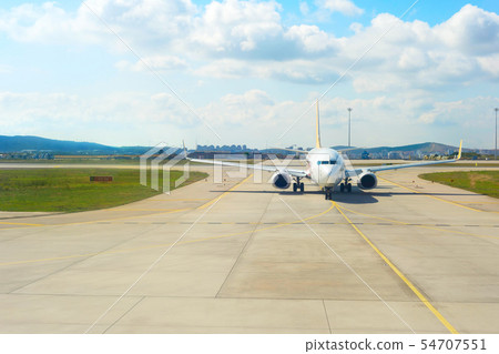 Airplane  runway airport Turkey 54707551
