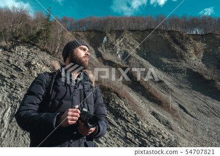 Landscape photographer on fresh air Landscape photographer on fresh air 54707821
