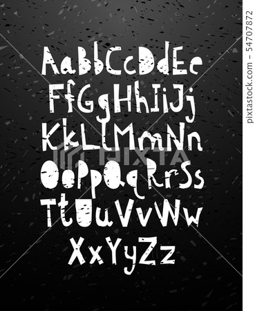 Hand cut calligraphy lettering alphabet. Hand cut calligraphy lettering alphabet. 54707872
