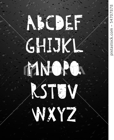 Hand cut calligraphy lettering alphabet. Hand cut calligraphy lettering alphabet. 54707878