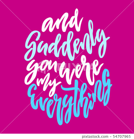 Baby nursery handwritten lettering 54707965