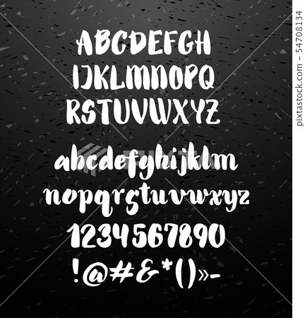 Vector alphabet. Hand drawn letters. - Stock Illustration [54708134 ...