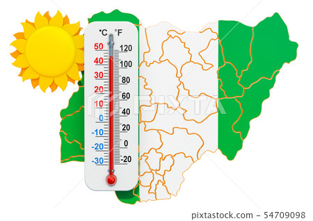 Heat in Nigeria concept. 3D rendering 54709098
