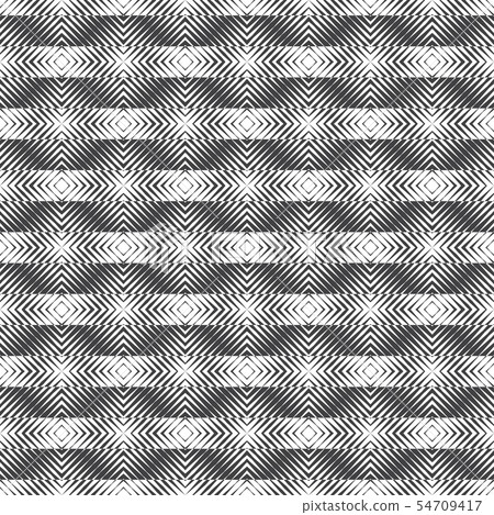 Monochrome seamless geometrical drawing. 54709417
