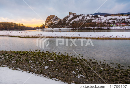 Snow Covered Devin Castle ar Sunrise 54709597