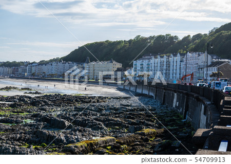 Douglas Bay at low tide , Isle of Man Douglas Bay at low tide , Isle of Man 54709913