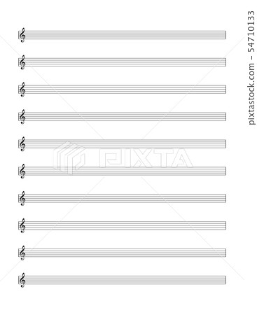 Empty sheet of notes template 54710133