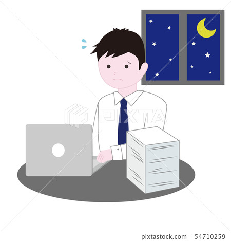 過度勞累的員工 54710259
