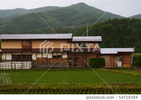 Landscape photograph of mountain village Iwate Landscape photograph of mountain village Iwate 54710384