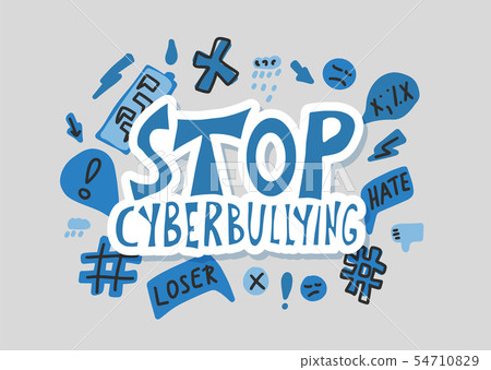 Stop cyberbullying quote. Vector concept desing. 54710829