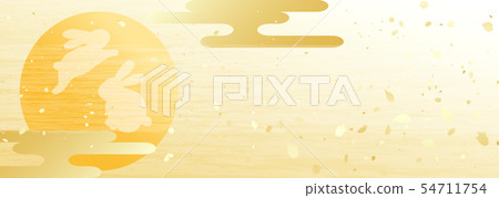 月亮觀兔子背景 54711754