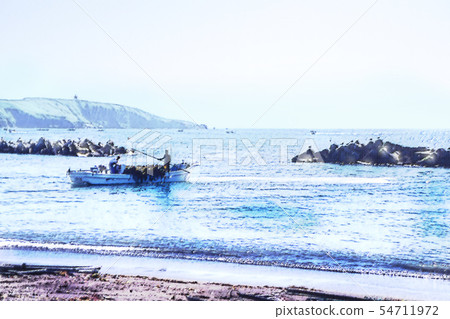 Kelp fishing Hamonaka Bay Hokkaido 54711972