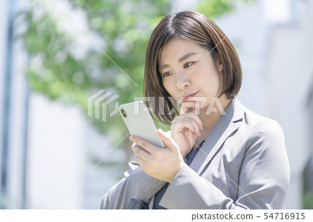 20's business woman smartphone 54716915