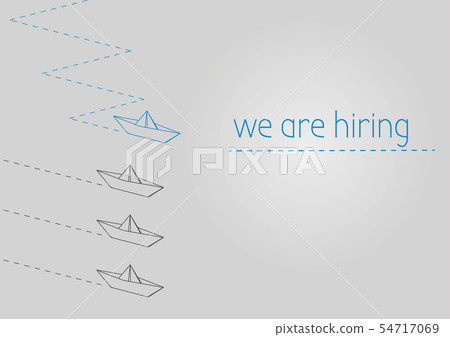 we are hiring with a folded paper boat we are hiring with a folded paper boat 54717069