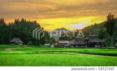 Summer rural landscape (at dusk of Ashinoshima ring village) 54717165