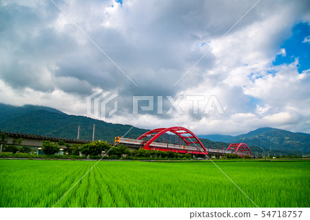 台灣花蓮玉里火車風光Asia Taiwan Hualien scenery 54718757