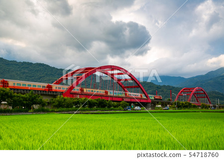 台灣花蓮玉里火車風光Asia Taiwan Hualien scenery 54718760
