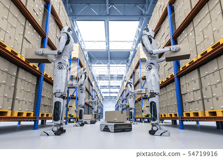 Automation warehouse concept - Stock Illustration [54719916] - PIXTA