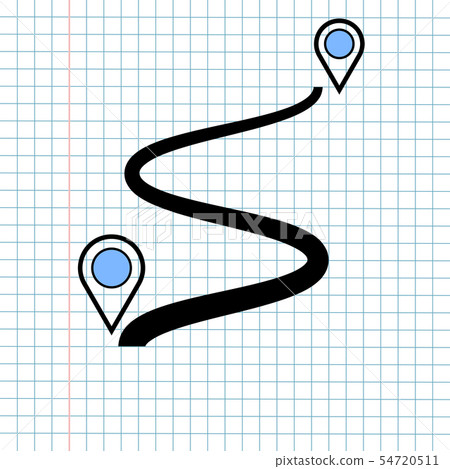 GPS Navigation Icon Sign Concept, Vector Graphic 54720511