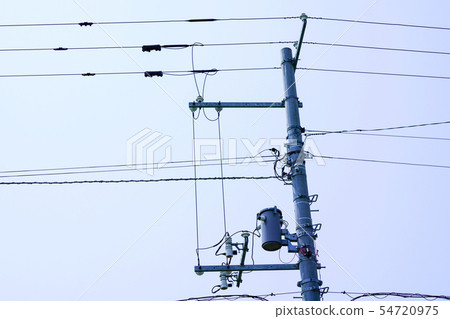 Telephone pole and surveillance camera 54720975