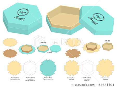 Box packaging die cut template design. 3d mock-up 54721104