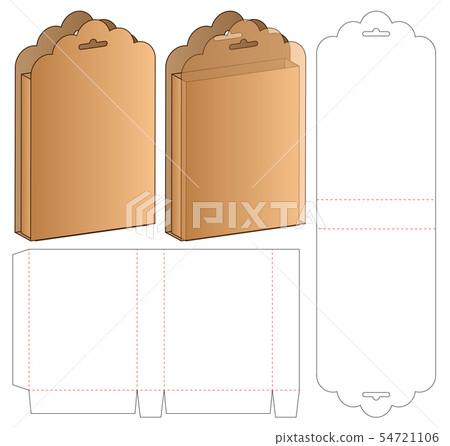 Box packaging die cut template design. 3d mock-up 54721106