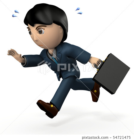 Running young business man tracking - Stock Illustration [54721475] - PIXTA
