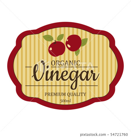 Vintage apple cider vinegar label frame design for stickers and other design, banners . Vector Vintage apple cider vinegar label frame design for stickers and other design, banners . Vector 54721760