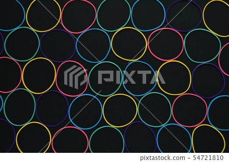 Color rubber band background black Color rubber band background black 54721810