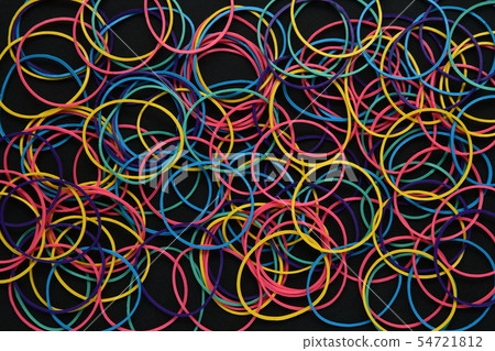 Color rubber band background black Color rubber band background black 54721812