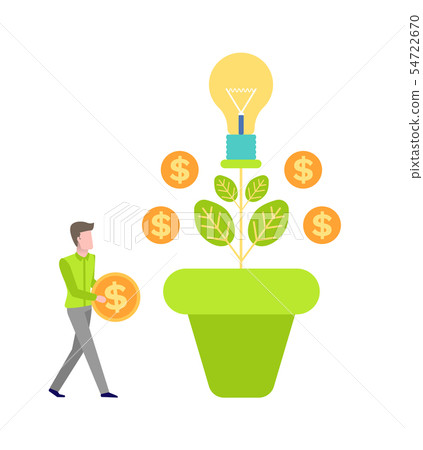 Money Tree, Growth Currency, Man Invest Vector Money Tree, Growth Currency, Man Invest Vector 54722670