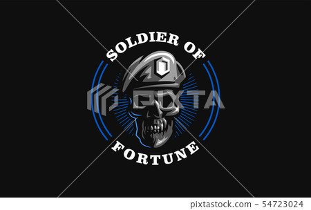Skull in a military beret Skull in a military beret 54723024