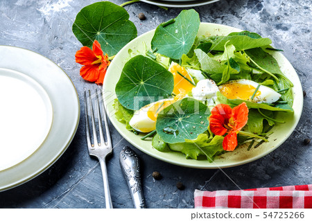 Summer nasturtium salad 54725266