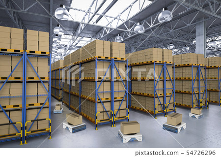 warehouse robot in factory 54726296