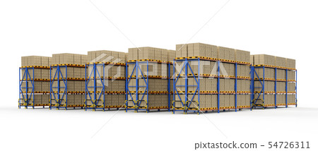 Rack in warehouse Rack in warehouse 54726311