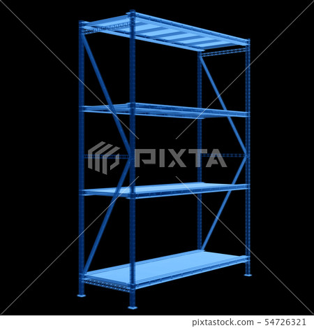 Empty warehouse rack x-ray Empty warehouse rack x-ray 54726321