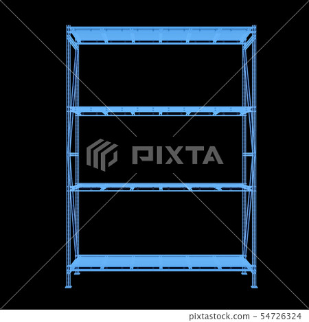 Empty warehouse rack x-ray Empty warehouse rack x-ray 54726324