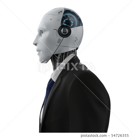 Robotic businessman isolated Robotic businessman isolated 54726355