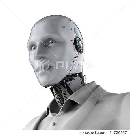 Robotic businessman isolated Robotic businessman isolated 54726357