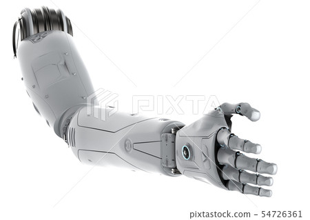 Robotic hand isolated Robotic hand isolated 54726361